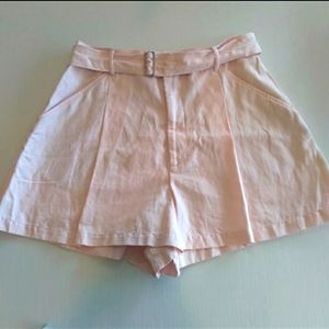 NWT La Vie Rebecca Taylor Size 32 Linen blend Cloud Pink Shorts